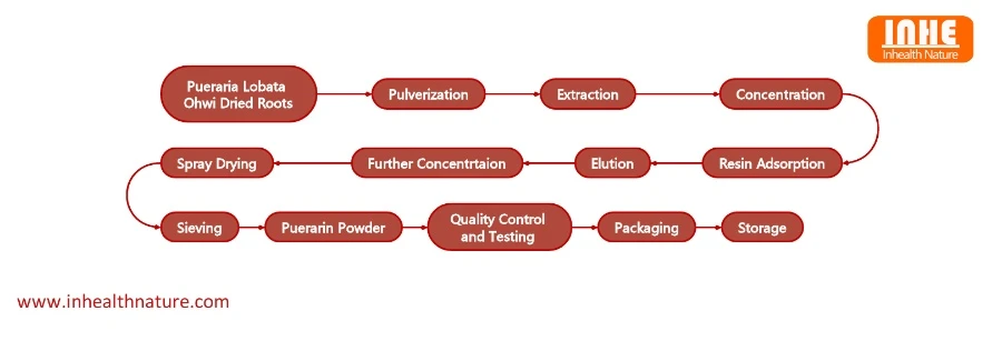 Puerarin Powder Flow Chart